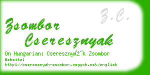 zsombor cseresznyak business card